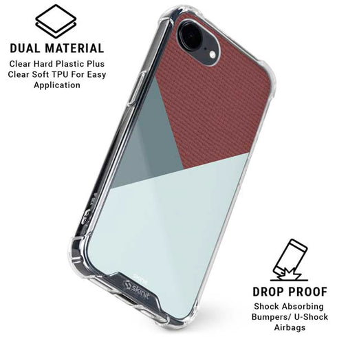 Marsala Triangle Shapes iPhone 16e Clear Case