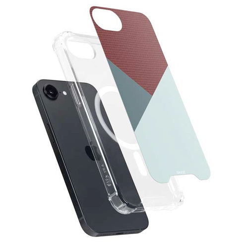 Marsala Triangle Shapes iPhone 16e MagSafe Case