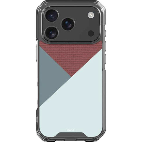 Marsala Triangle Shapes iPhone 18 Pro Clear Case