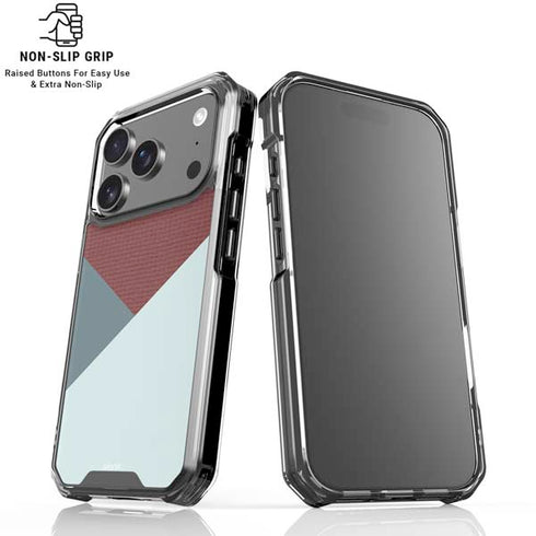 Marsala Triangle Shapes iPhone 18 Pro Clear Case