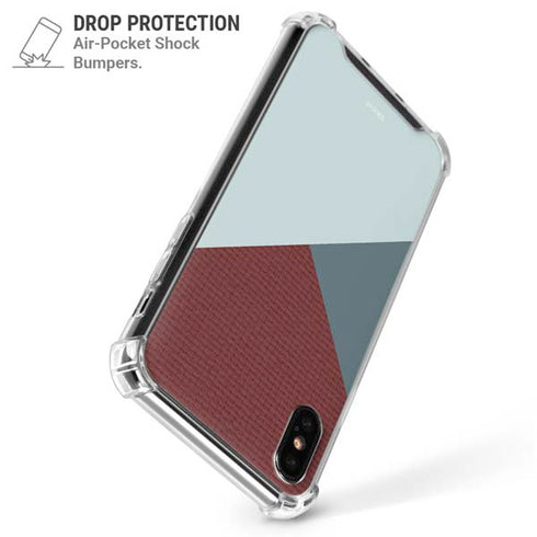 Marsala Triangle Shapes iPhone X/XS Clear Case