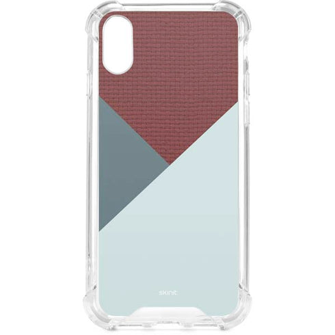Marsala Triangle Shapes iPhone XS Clear Case