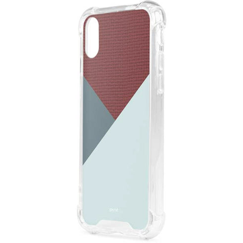 Marsala Triangle Shapes iPhone XS Clear Case