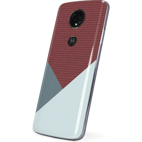 Marsala Triangle Shapes Moto E5 Plus Skin