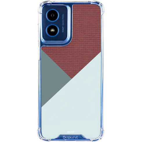 Marsala Triangle Shapes Moto G 5G (2024) Clear Case