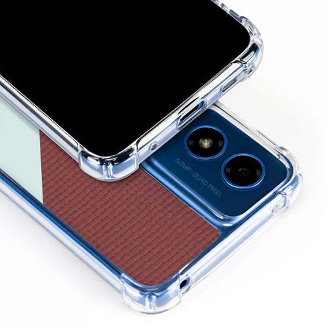Marsala Triangle Shapes Moto G 5G (2024) Clear Case