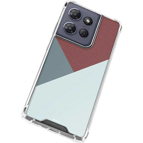 Marsala Triangle Shapes Moto G Play 5G (2025) Clear Case