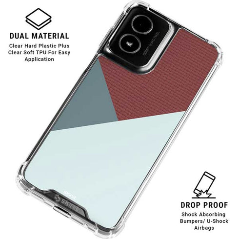 Marsala Triangle Shapes Moto G Power 5G (2024) Clear Case