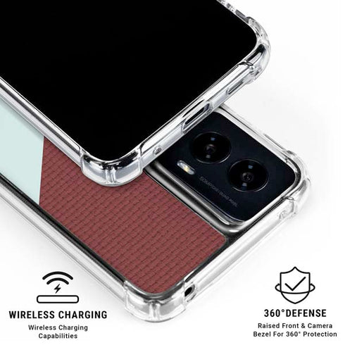 Marsala Triangle Shapes Moto G Power 5G (2024) Clear Case