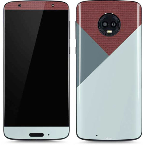 Marsala Triangle Shapes Moto G6 Skin