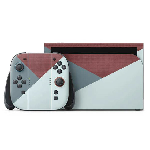 Marsala Triangle Shapes Nintendo Switch 2 (2025) with Joy-Con Skin