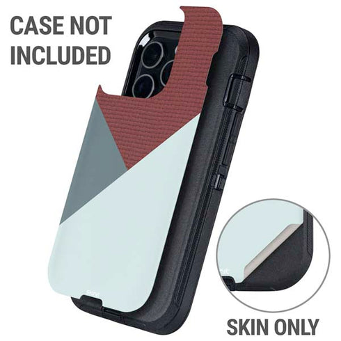 Marsala Triangle Shapes Otterbox Defender iPhone Skin