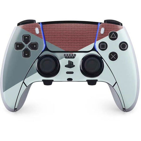Marsala Triangle Shapes PS5 DualSense Edge Pro Controller Skin