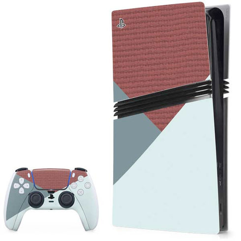 Marsala Triangle Shapes PlayStation PS5 Skins