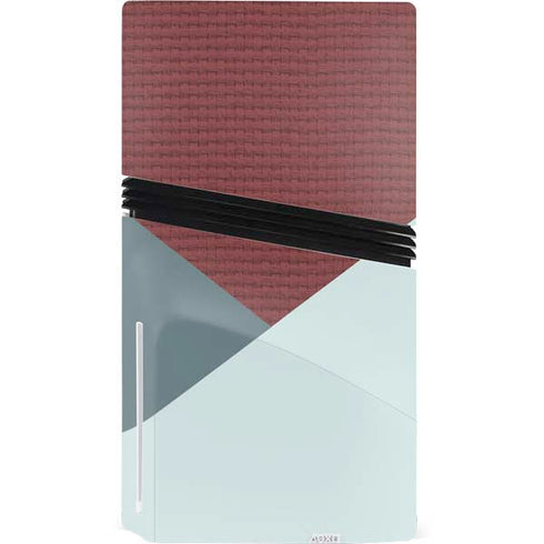 Marsala Triangle Shapes PS5 Pro Disk Bundle Skin
