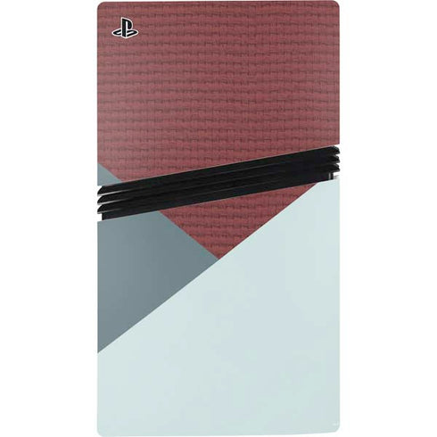 Marsala Triangle Shapes PS5 Pro Disk Console Skin