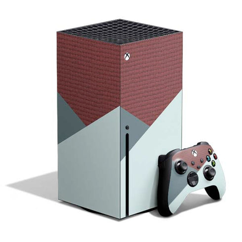 Marsala Triangle Shapes Xbox Series X Bundle Skin