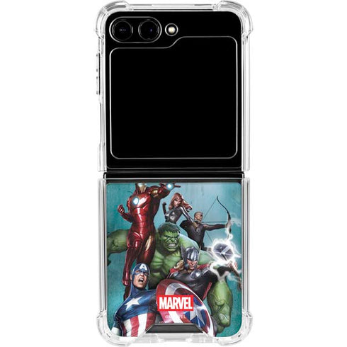 Marvel Avengers Assemble Galaxy Z Flip6 Clear Case