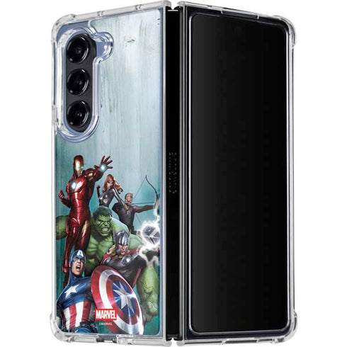 Marvel Avengers Assemble Galaxy Z Fold5 5G Clear Case