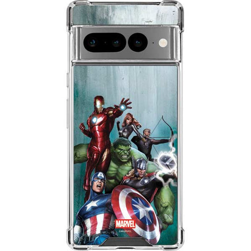 Marvel Avengers Assemble Google Pixel 7 Pro Clear Case