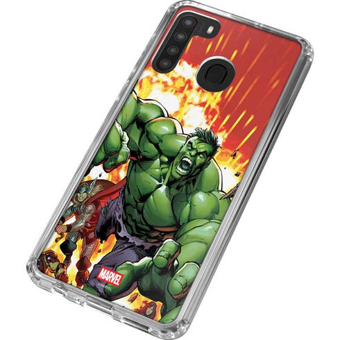 Marvel Avengers Assemble Hulk Galaxy A21 Clear Case