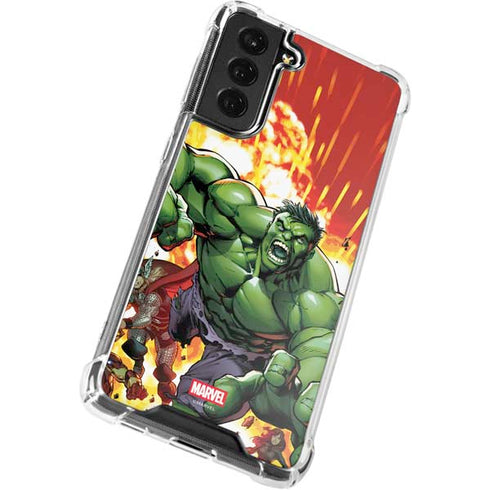 Marvel Avengers Assemble Hulk Galaxy S21 FE Clear Case
