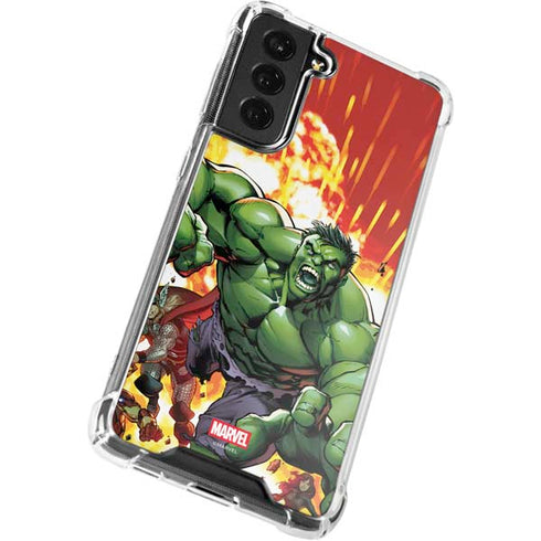 Marvel Avengers Assemble Hulk Galaxy S22 Plus Clear Case