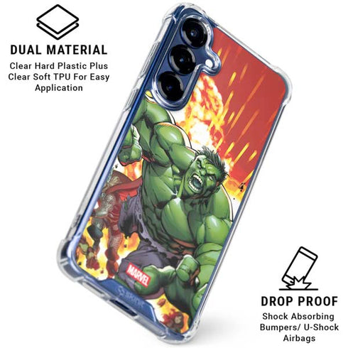 Marvel Avengers Assemble Hulk Galaxy S25 Plus Clear Case