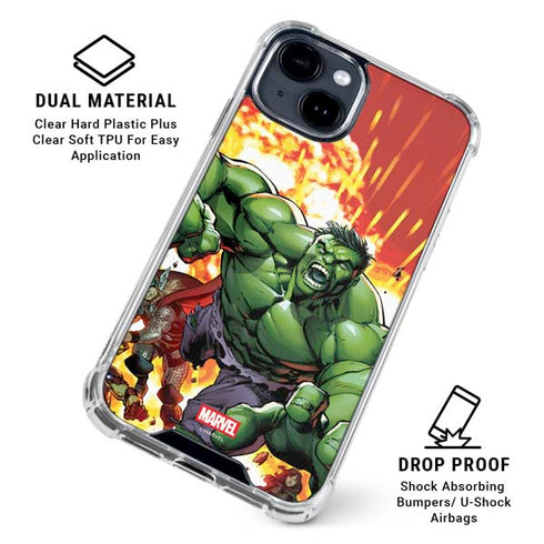 Marvel Avengers Assemble Hulk iPhone 15 Plus Clear Case