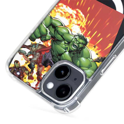 Marvel Avengers Assemble Hulk iPhone 15 Plus MagSafe Case