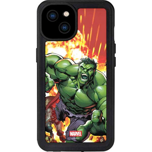 Marvel Avengers Assemble Hulk iPhone 15 Plus Waterproof Case