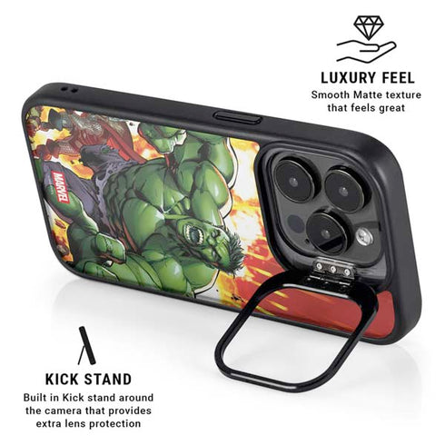 Marvel Avengers Assemble Hulk iPhone 15 Pro Max Kickstand Case