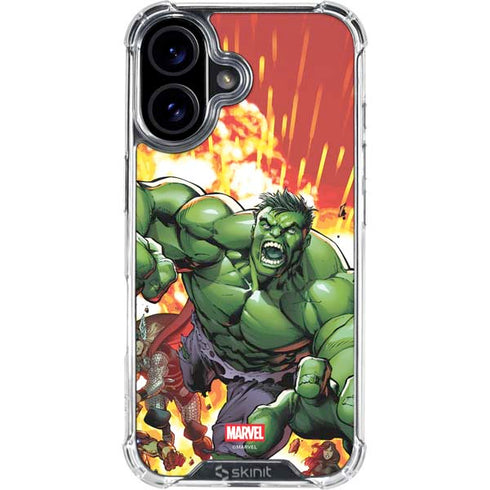 Marvel Avengers Assemble Hulk iPhone 16 Clear Case
