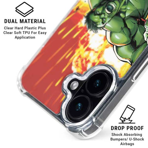 Marvel Avengers Assemble Hulk iPhone 16 Clear Case
