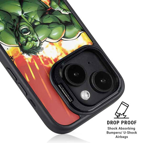 Marvel Avengers Assemble Hulk iPhone 16 Kickstand Case
