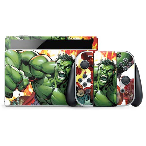 Marvel Avengers Assemble Hulk Nintendo Switch OLED (2021) Skin