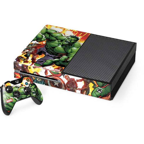 Marvel Avengers Assemble Hulk Xbox One Console and Controller Bundle Skin