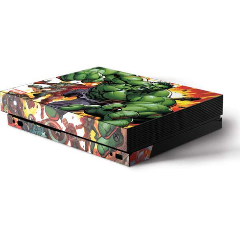 Marvel Avengers Assemble Hulk Xbox One X Console Skin