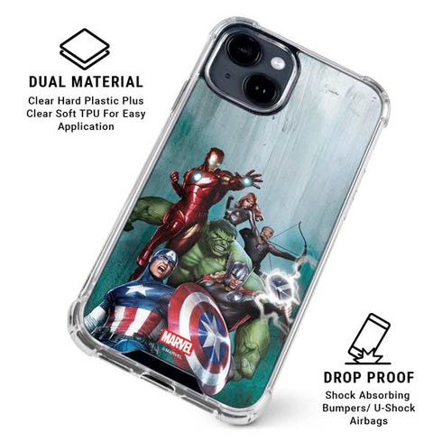 Marvel Avengers Assemble iPhone 15 Plus Clear Case