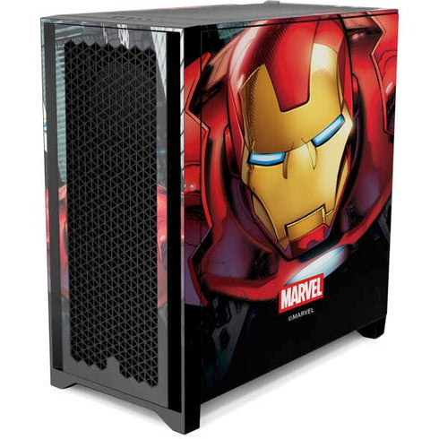Marvel Avengers Assemble Iron Man Corsair 4000D Tempered Glass Mid-Tower ATX Case Skin