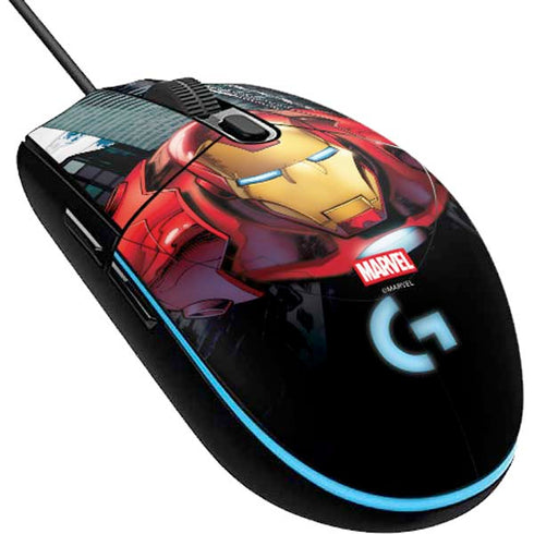 Marvel Avengers Assemble Iron Man G203 Prodigy RGB Wired Gaming Mouse Skin