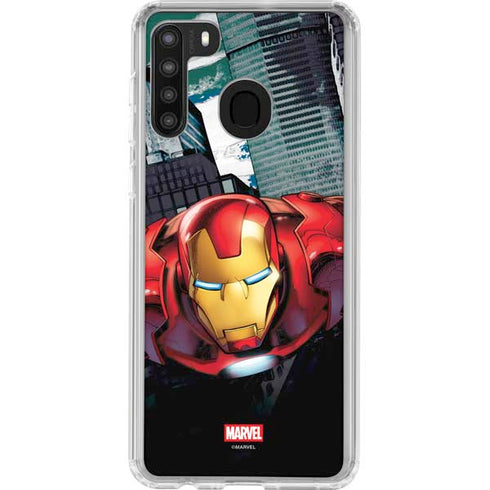 Marvel Avengers Assemble Iron Man Galaxy A21 Clear Case