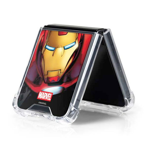 Marvel Avengers Assemble Iron Man Galaxy Z Flip5 5G Clear Case