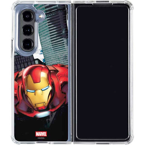Marvel Avengers Assemble Iron Man Galaxy Z Fold5 5G Clear Case