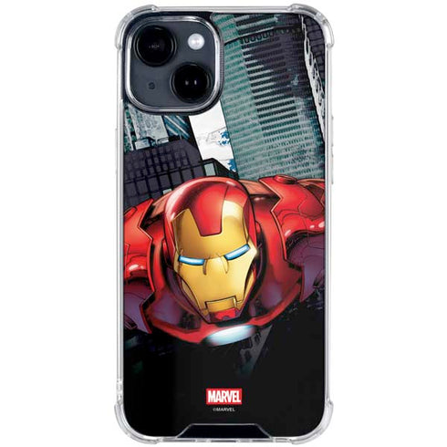 Marvel Avengers Assemble Iron Man iPhone 15 Plus Clear Case