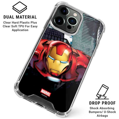 Marvel Avengers Assemble Iron Man iPhone 15 Pro Clear Case
