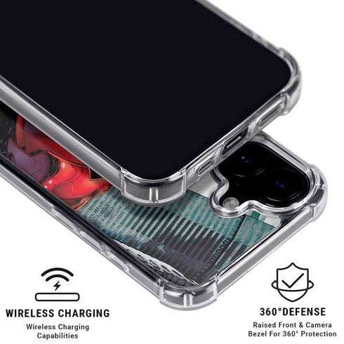 Marvel Avengers Assemble Iron Man iPhone 16 Clear Case