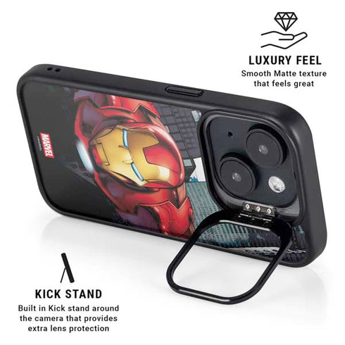 Marvel Avengers Assemble Iron Man iPhone 16 Kickstand Case