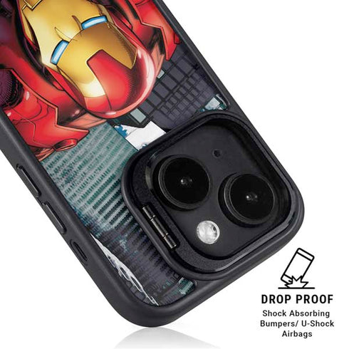 Marvel Avengers Assemble Iron Man iPhone 16 Kickstand Case