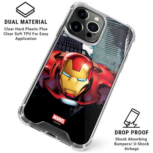 Marvel Avengers Assemble Iron Man iPhone 16 Pro Clear Case